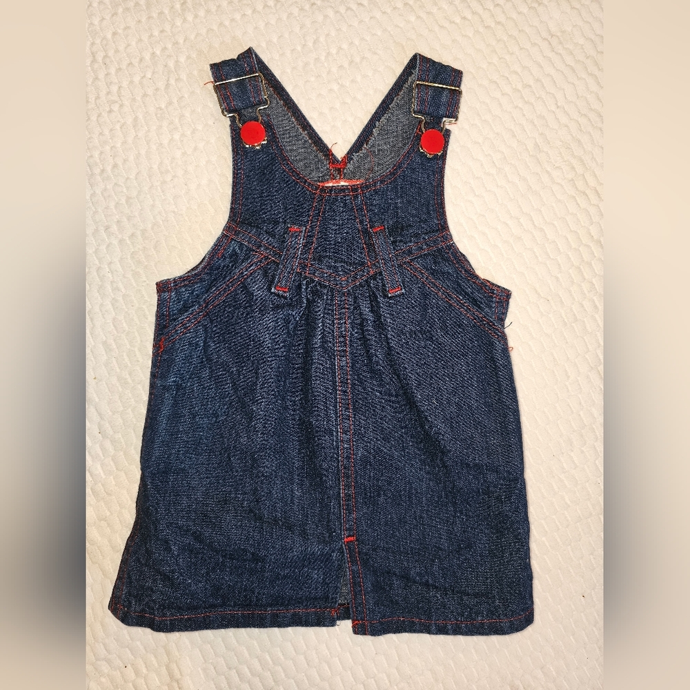 Kidding Around baby girl denim Jean dress 12mos